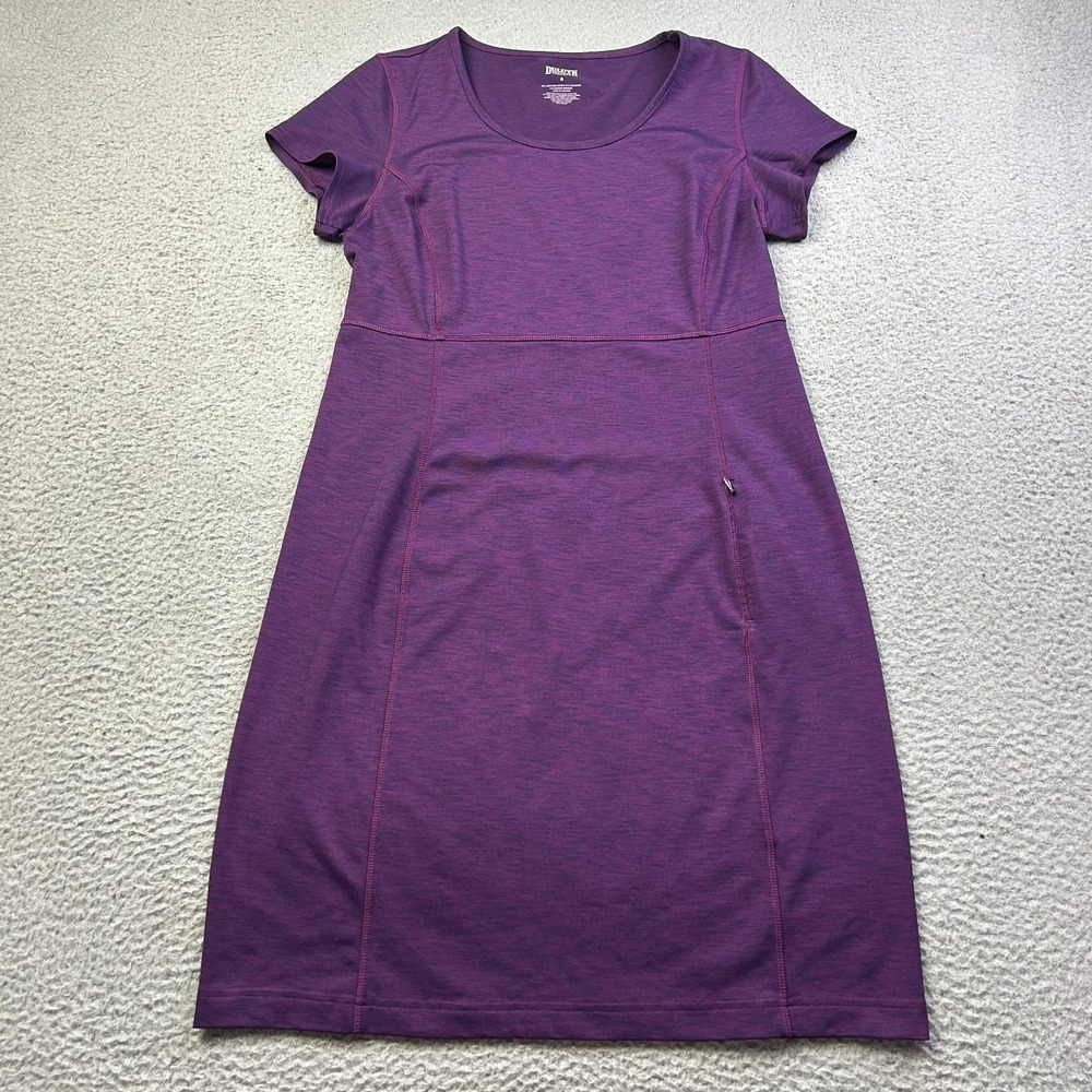 Duluth Trading Co Dress Womens Purple NoGA Active Classic Short Sleeve Pockets S
